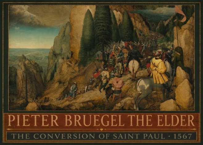 Pieter Bruegel The Conversion of Saint Paul I No5 - Plakát