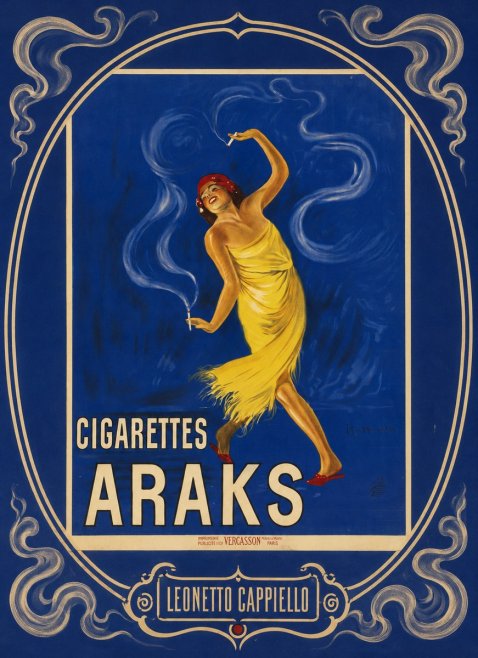 Leonetto Cappiello Cigarettes Araks No4 - Plakát