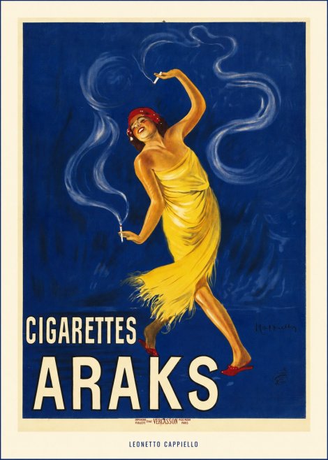 Leonetto Cappiello Cigarettes Araks No6 - Plakát