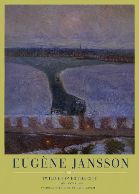 Eugène Jansson Twilight over the City No3 - Plakát