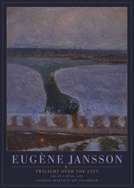 Eugène Jansson Twilight over the City No4 - Plakát