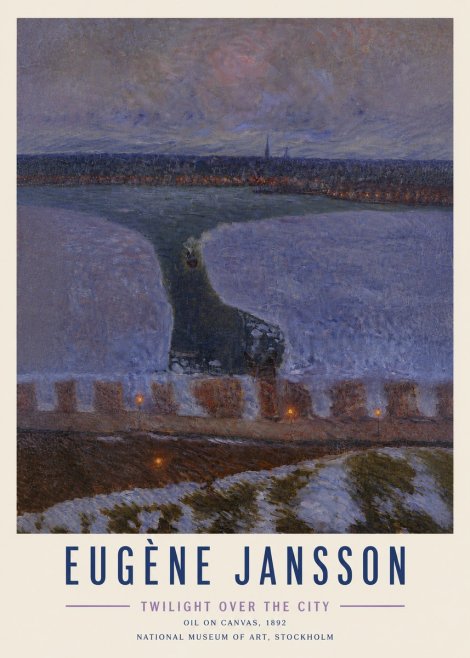 Eugène Jansson Twilight over the City No5 - Plakát