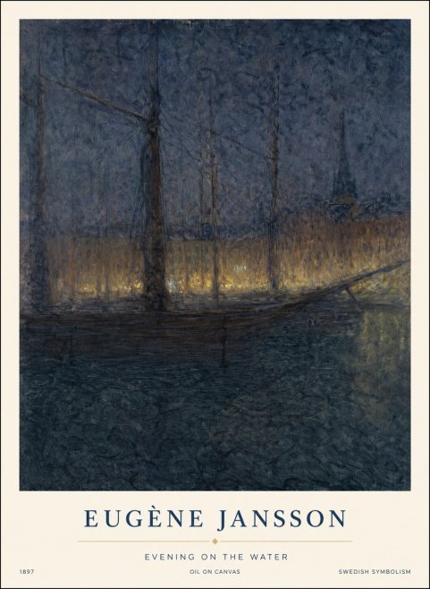 Eugène Jansson Evening on the Water No1 - Plakát