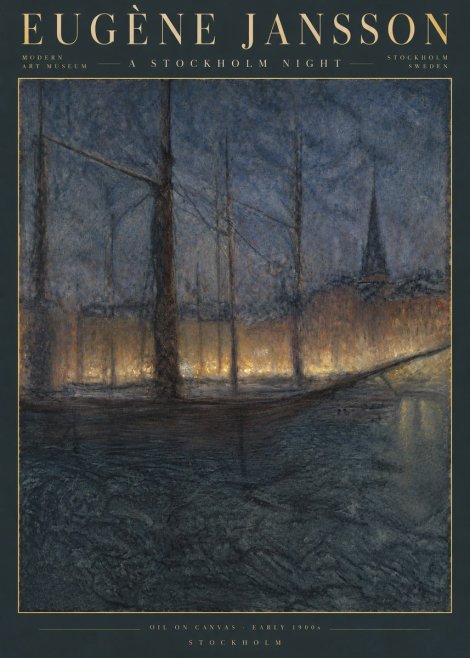 Eugène Jansson Evening on the Water No5 - Plakát