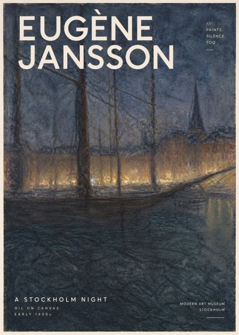 Eugène Jansson Evening on the Water No6 - Plakát