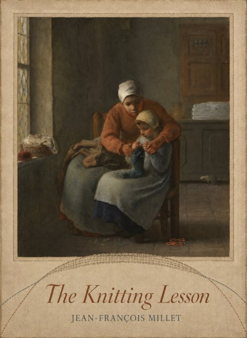 Jean-François Millet The Knitting Lesson II No3 - Plakát