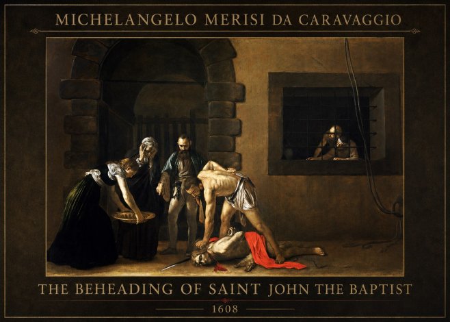 Michelangelo Merisi da Caravaggio The Beheading of Saint John the Baptist No1 - Plakát