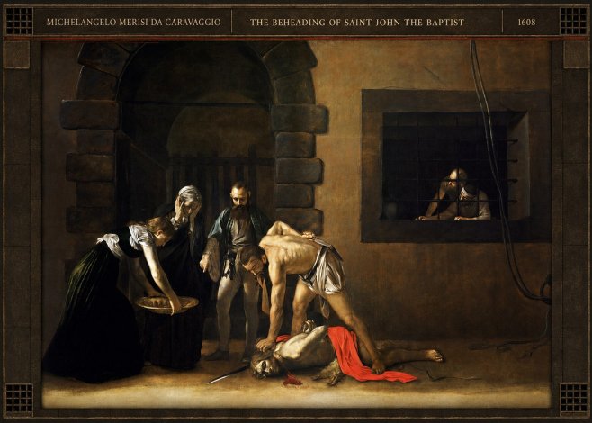 Michelangelo Merisi da Caravaggio The Beheading of Saint John the Baptist No5 - Plakát
