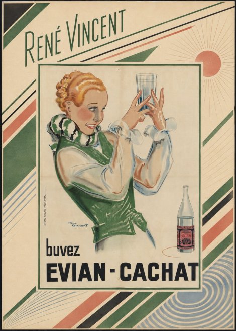 René Vincent Evian - Cachat No5 - Plakát