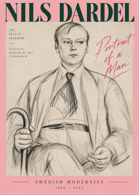 Nils Dardel Portrait of a Man No4 - Plakát