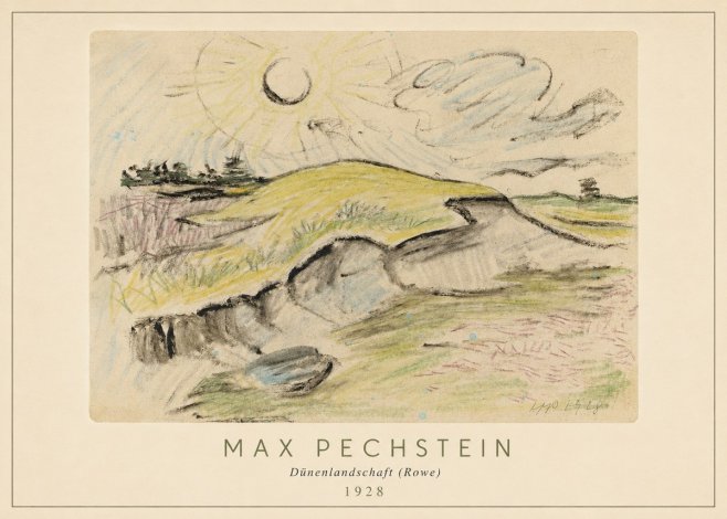 Max Pechstein Dünenlandschaft (Rowe) No3 - Plakát