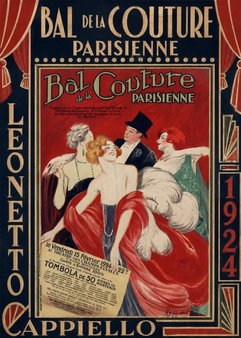 Leonetto Cappiello Bal De La Couture Parisienne No4 - Plakát