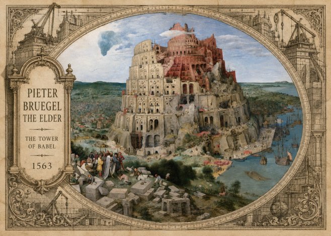 Pieter Bruegel The Tower of Babel IX No4 - Plakát