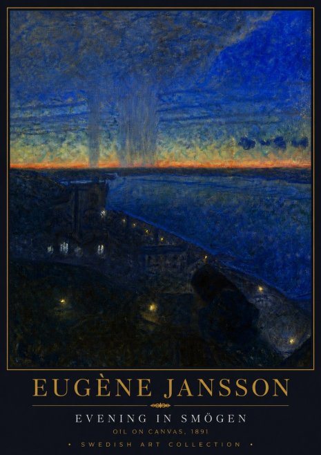 Eugène Jansson Evening in Smögen No5 - Plakát