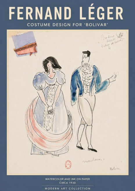 Fernand Léger Costume Design for 'Bolivar' No4 - Plakát