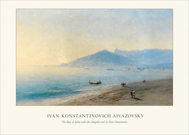 Ivan Konstantinovich Aivazovsky The Bay of Yalta with the Magobi and Ai-petri Mountains No4 - Plakát