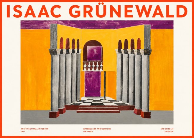 Isaac Grünewald Architectural Interior No2 - Plakát