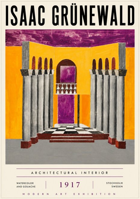 Isaac Grünewald Architectural Interior No6 - Plakát