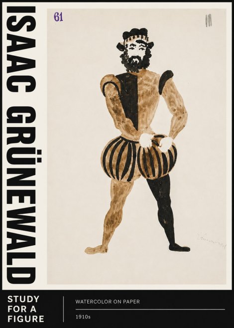 Isaac Grünewald Study for a Figure No3 - Plakát