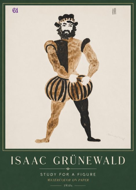 Isaac Grünewald Study for a Figure No4 - Plakát