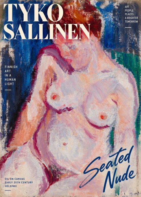Tyko Sallinen Seated Nude No4 - Plakát