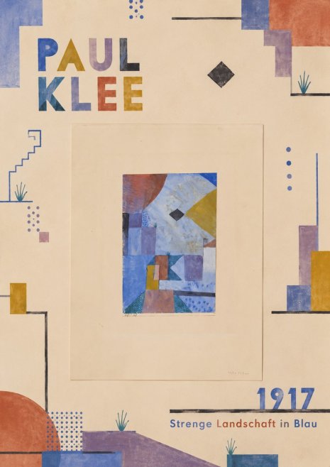 Paul Klee Strenge Landschaft in Blau No6 - Plakát