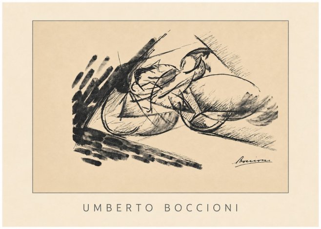 Umberto Boccioni Dynamism of a Cyclist I No4 - Plakát