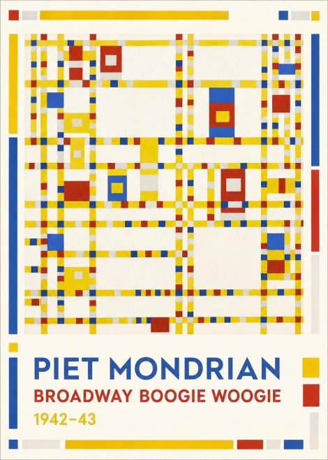 Piet Mondrian Broadway Boogie Woogie No1 - Plakát