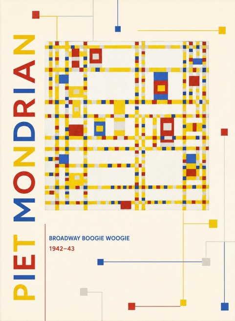 Piet Mondrian Broadway Boogie Woogie No3 - Plakát
