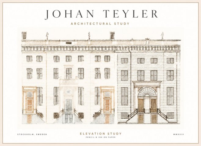 Johan Teyler Elevation Study No1 - Plakát