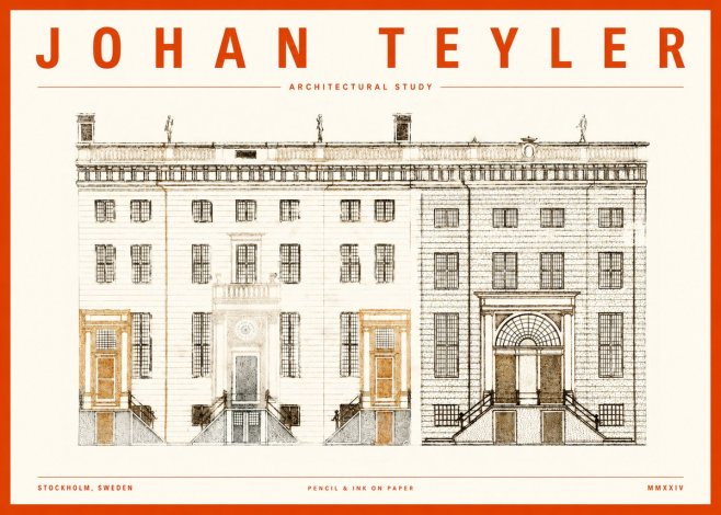 Johan Teyler Elevation Study No2 - Plakát