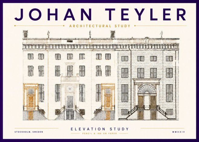 Johan Teyler Elevation Study No6 - Plakát
