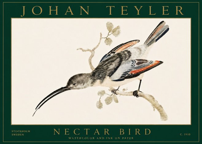 Johan Teyler Nectar Bird No5 - Plakát