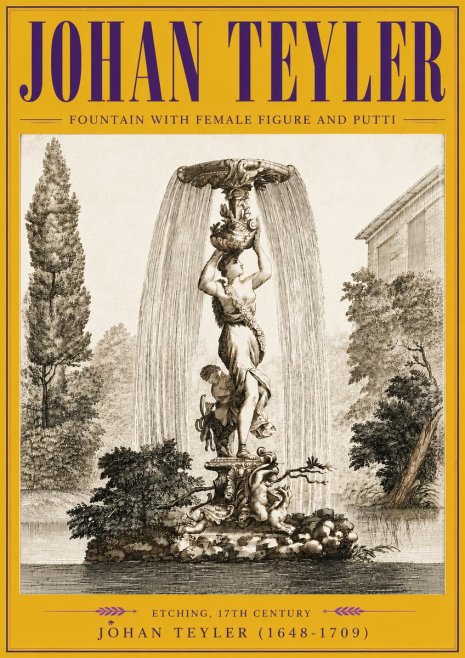 Johan Teyler Fountain with Allegorical Figures No6 - Plakát