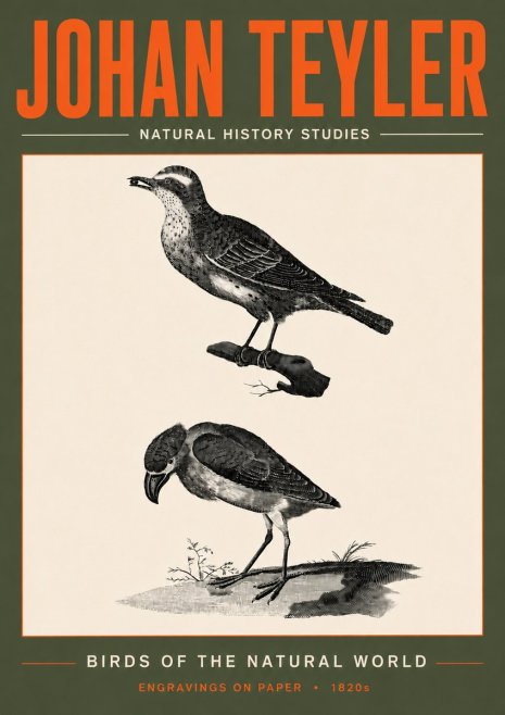 Johan Teyler Birds of the Natural World No6 - Plakát