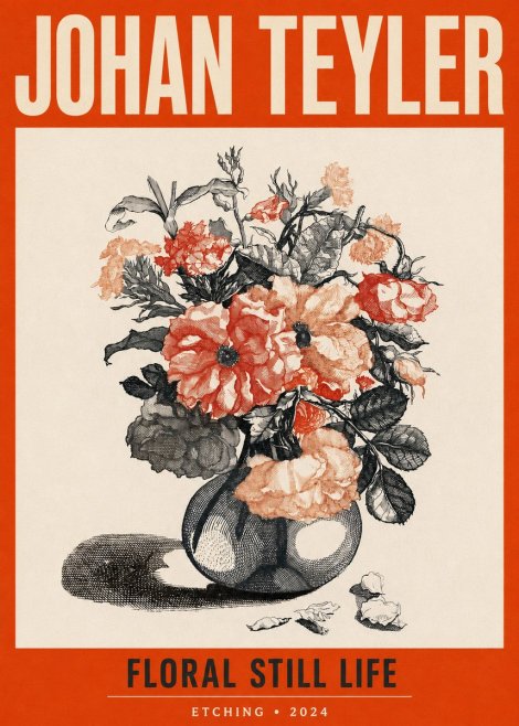 Johan Teyler Floral Still Life I No2 - Plakát