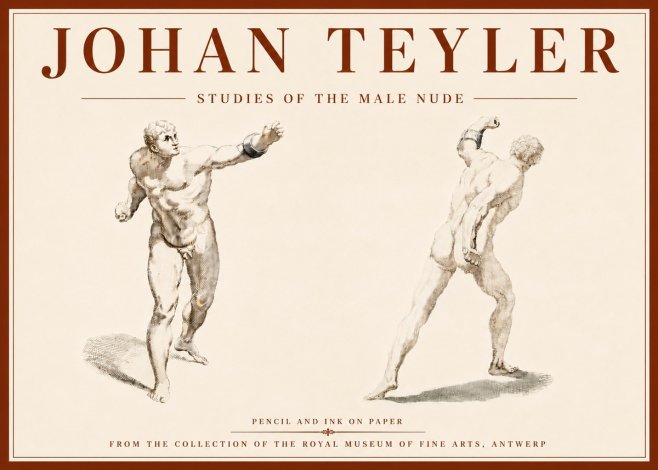 Johan Teyler Studies of the Male Nude No6 - Plakát