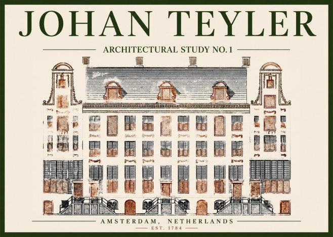 Johan Teyler Architectural Study No. 1 I No4 - Plakát