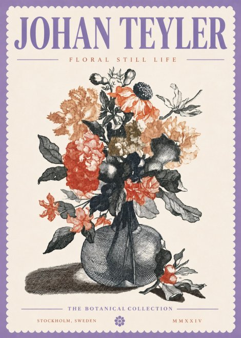 Johan Teyler Floral Still Life II No4 - Plakát