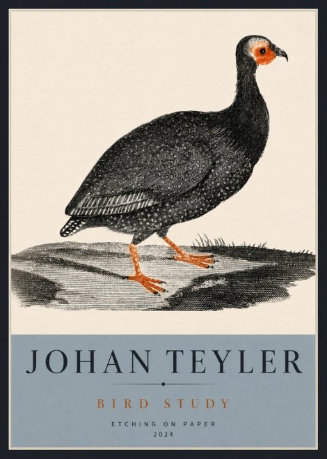 Johan Teyler Bird Study III No4 - Plakát