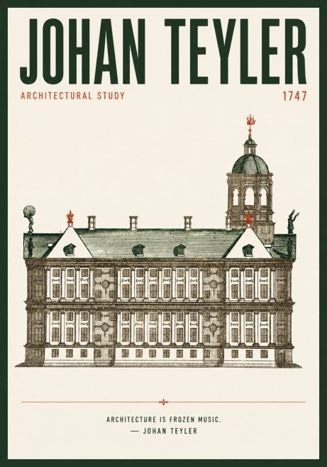 Johan Teyler Architectural Study V No4 - Plakát