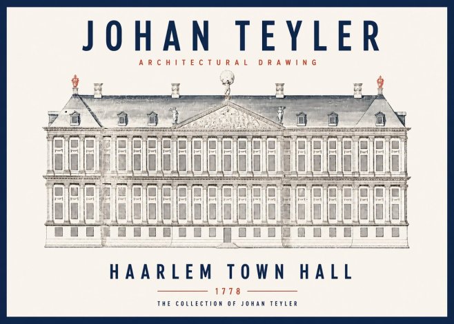 Johan Teyler Haarlem Town Hall - Elevation - 1778 No3 - Plakát