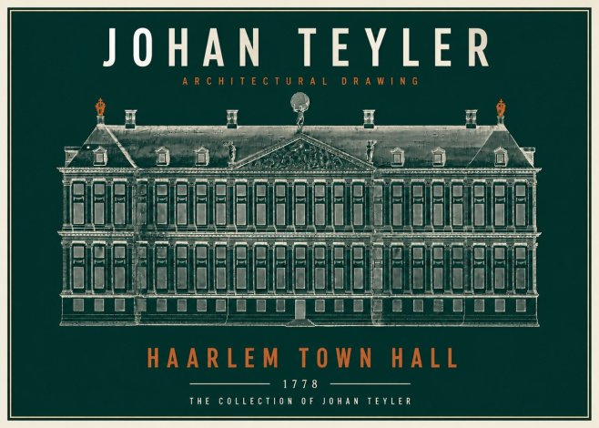 Johan Teyler Haarlem Town Hall - Elevation - 1778 No4 - Plakát
