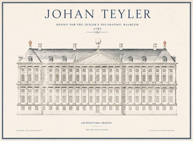 Johan Teyler Haarlem Town Hall - Elevation - 1778 No5 - Plakát