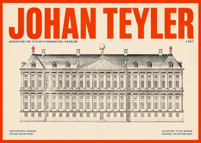 Johan Teyler Haarlem Town Hall - Elevation - 1778 No6 - Plakát