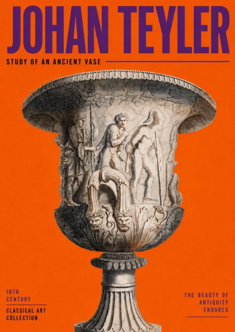 Johan Teyler Study of an Ancient Vase No3 - Plakát