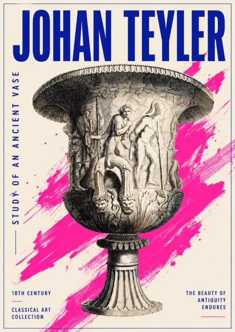 Johan Teyler Study of an Ancient Vase No4 - Plakát
