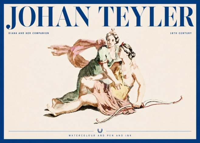 Johan Teyler Diana and Her Companion No4 - Plakát