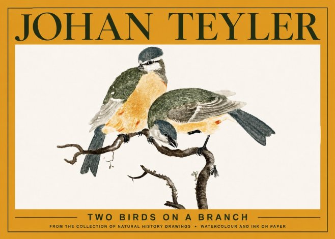 Johan Teyler Two Birds on a Branch No3 - Plakát