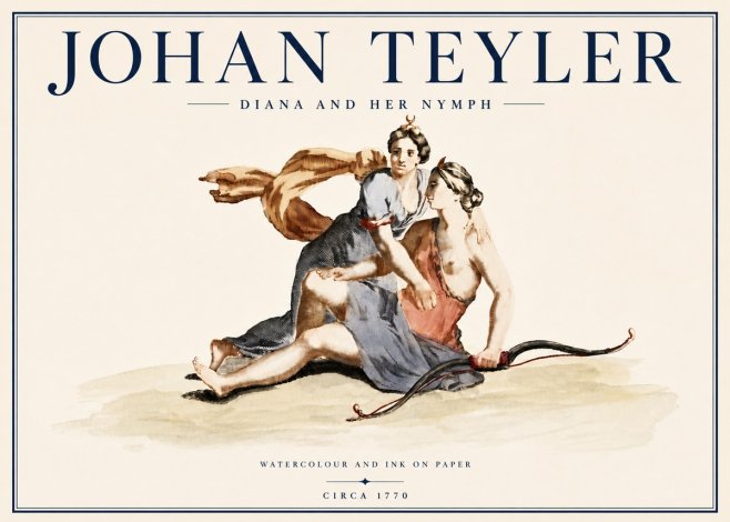 Johan Teyler Diana and Her Nymph No6 - Plakát